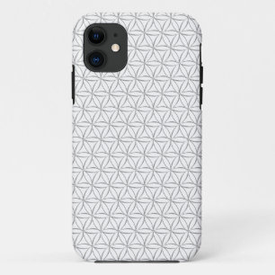 Flower of Life / Blume des Lebens - silver pattern iPhone 11 Case
