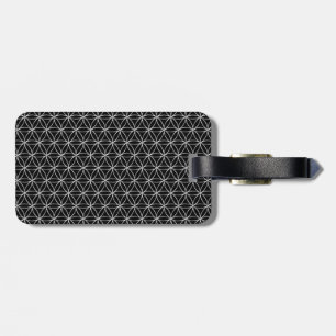 Flower of Life / Blume des Lebens - silver pattern Luggage Tag