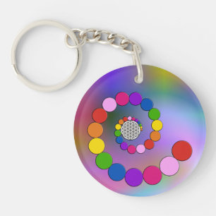 Flower of Life / Blume des Lebens - spiral dots Keychain