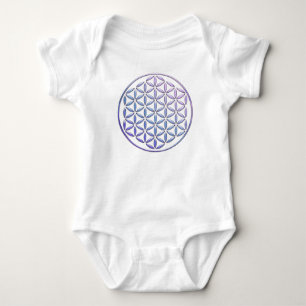 Flower of Life / Blume des Lebens - stamp violet Baby Bodysuit
