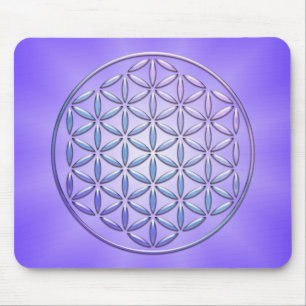 Flower of Life / Blume des Lebens - stamp violet Mouse Pad