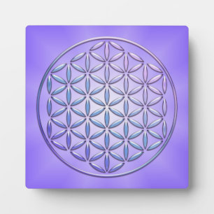 Flower of Life / Blume des Lebens - stamp violet Plaque
