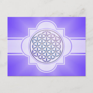 Flower of Life / Blume des Lebens - stamp violet Postcard