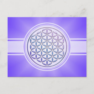 Flower of Life / Blume des Lebens - stamp violet Postcard