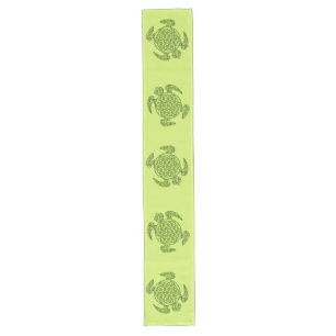 Flower Of Life / Blume des Lebens - turtle green Long Table Runner