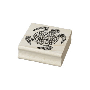 Flower Of Life / Blume des Lebens - Turtle Rubber Stamp