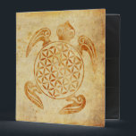 Flower of Life / Blume des Lebens - turtle stone Binder<br><div class="desc">Spiritual Symbol Design by EDDA Fröhlich / EDDArt | The Flower of Life (Blume des Lebens) is the original language of the universe; shapes,  geometry,  numbers and proportions. Spread the message of spirit! | For other colours,  designs & products feel free to contact me: contact@eddart.de</div>