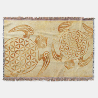 Flower of Life / Blume des Lebens - turtle stone Throw Blanket