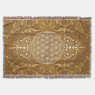 Flower of Life / Blume des Lebens - vintage I Throw Blanket
