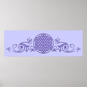 Flower of Life / Blume des Lebens - vintage V Poster