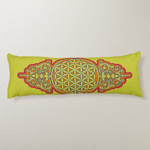 Flower of Life / Blume des Lebens - vintage VII Body Pillow