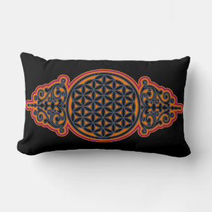 Flower of Life / Blume des Lebens - vintage VII Lumbar Pillow