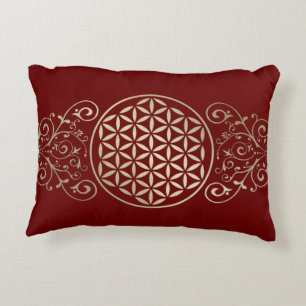 Flower of Life / Blume des Lebens - vintage X Decorative Pillow