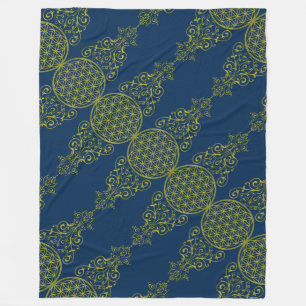 Flower of Life / Blume des Lebens - vintage XI Fleece Blanket