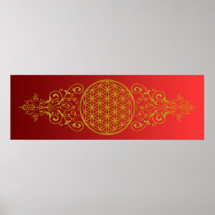 Flower of Life / Blume des Lebens - vintage XI Poster