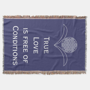 Flower of Life / Blume des Lebens - white leafs Throw Blanket