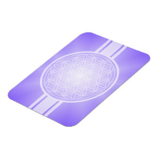 Flower of Life / Blume des Lebens - white transpa. Magnet