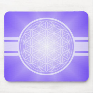 Flower of Life / Blume des Lebens - white transpa. Mouse Pad