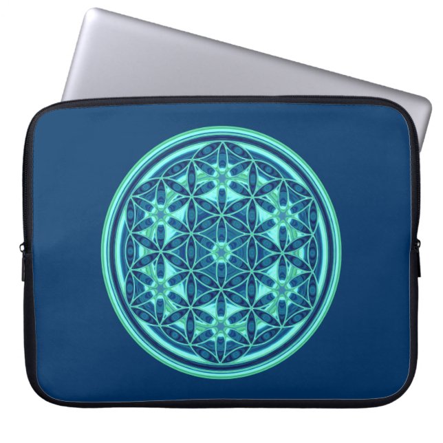 Flower Of Life - Button Style 01 Laptop Sleeve (Front)