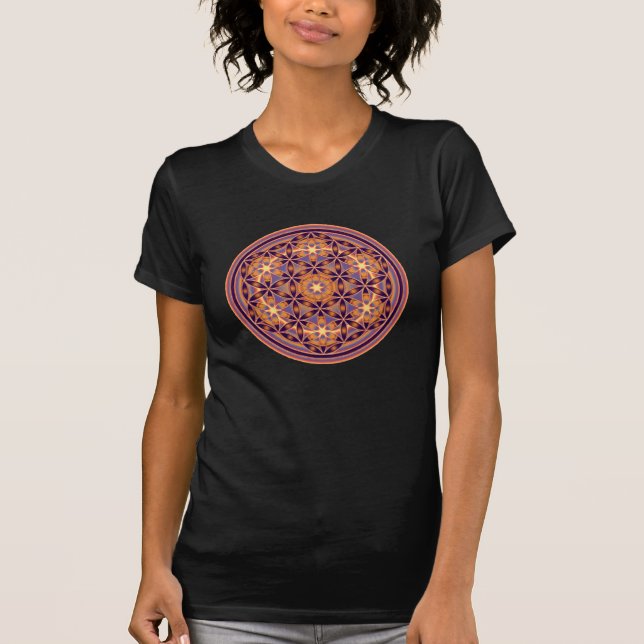 Flower Of Life - Button Style 02 T-Shirt (Front)