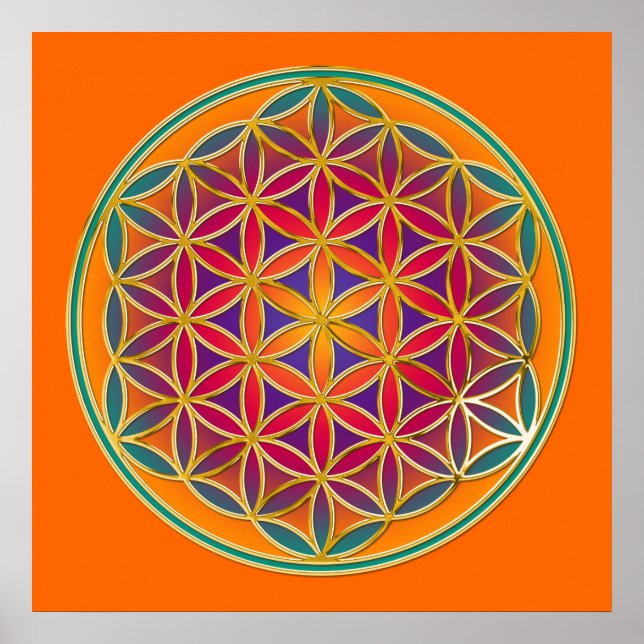 Flower Of Life - Button Style 03 Poster (Front)
