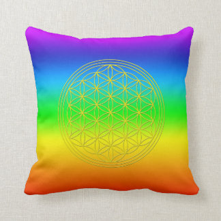 Flower of Life Chakra 2 Throw Pillow