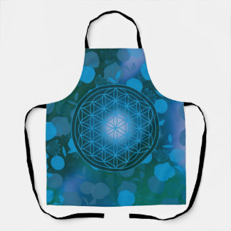 flower of life, chakra,zen,sacred geometric, apron