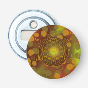 flower of life, chakra,zen,sacred geometric, bottle opener