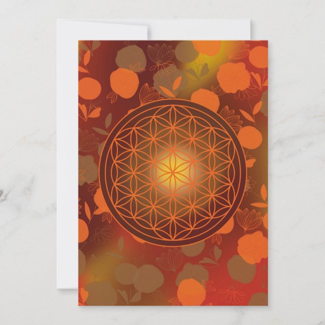 flower of life, chakra,zen,sacred geometric, invitation (Front)