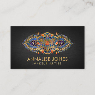 Flower of Life -Colourful Luxury Ornament  Business Card