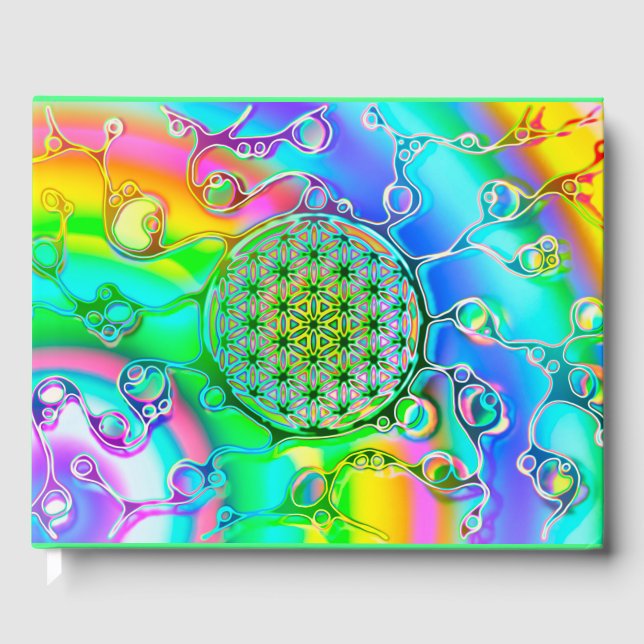 Flower Of Life - Colourfully Ways 1 Guest Book (Front)