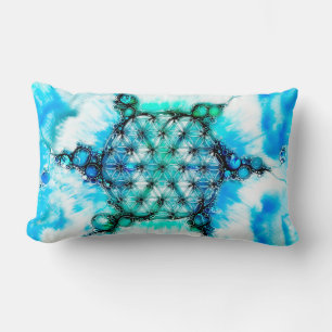 Flower Of Life - Colourfully Ways 3 + 4 Lumbar Pillow