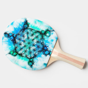 Flower Of Life - Colourfully Ways 3 + 4 Ping Pong Paddle