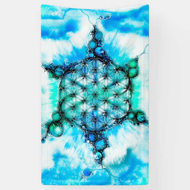 Flower Of Life - Colourfully Ways 3 Banner (Vertical)