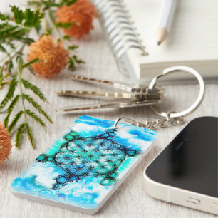 Flower Of Life - Colourfully Ways 3 Keychain