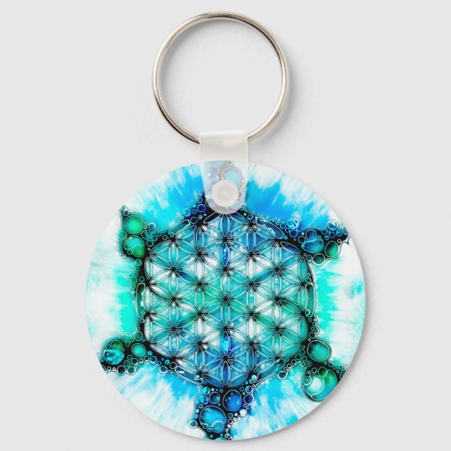 Flower Of Life - Colourfully Ways 3 Keychain (Front)