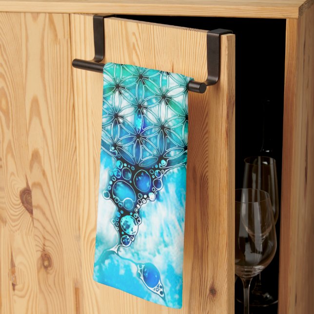Flower Of Life - Colourfully Ways 3 Kitchen Towel (Thirds Fold)