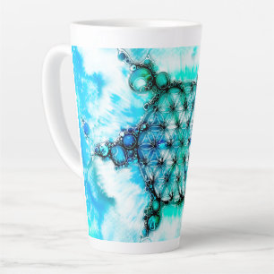 Flower Of Life - Colourfully Ways 3 Latte Mug