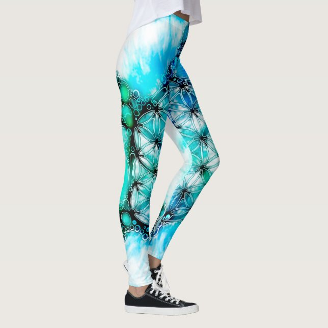 Flower Of Life - Colourfully Ways 3 Leggings (Right)