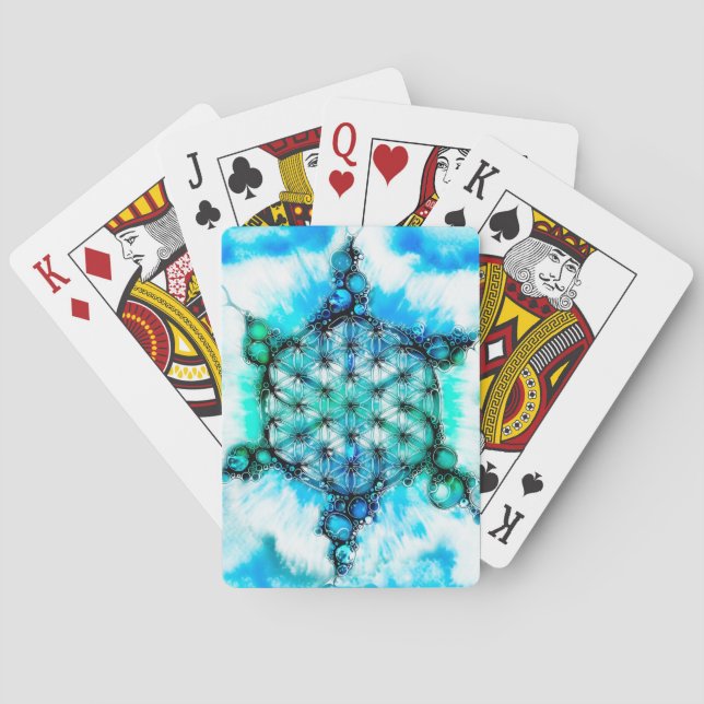 Flower Of Life - Colourfully Ways 3 Playing Cards (Back)