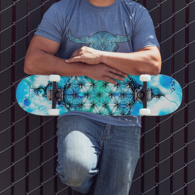 Flower Of Life - Colourfully Ways 3 Skateboard (Outdoor 3)