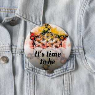 Flower Of Life - Colourfully Ways 4 Inch Round Button
