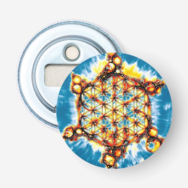 Flower Of Life - Colourfully Ways 5 Bottle Opener (Front)