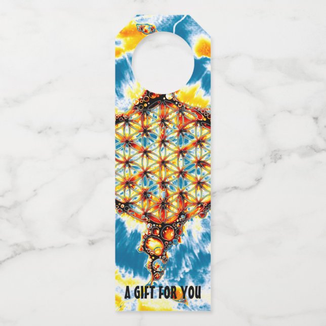Flower Of Life - Colourfully Ways 5 Bottle Tag (Front)