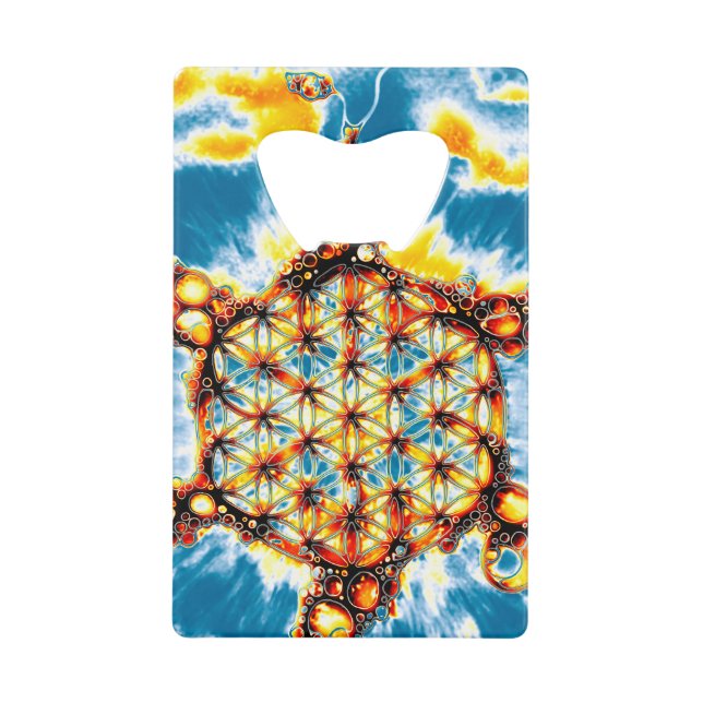 Flower Of Life - Colourfully Ways 5 Credit Card Bottle Opener (Front)