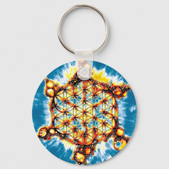 Flower Of Life - Colourfully Ways 5 Keychain (Front)