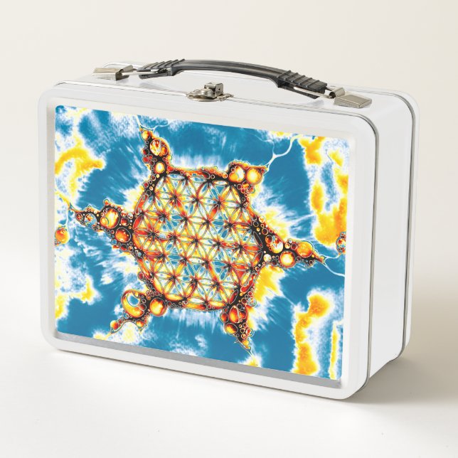 Flower Of Life - Colourfully Ways 5 Metal Lunch Box (Front)