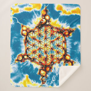 Flower Of Life - Colourfully Ways 5 Sherpa Blanket