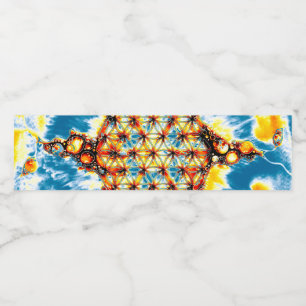 Flower Of Life - Colourfully Ways 5 Water Bottle Label