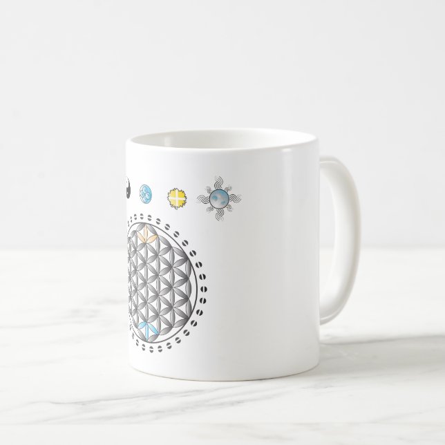 Flower Of Life Divinity In Nature Mug (Front Right)